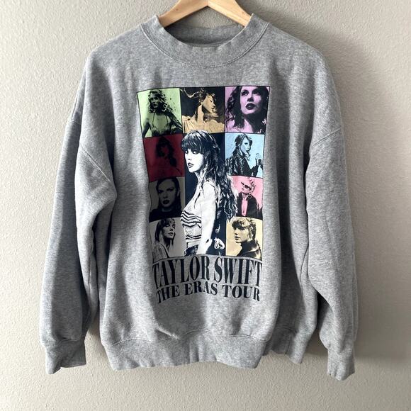 Taylor Swift The Eras Tour Crewneck Sweatshirt - Gray - Medium - Picture 9 of 9